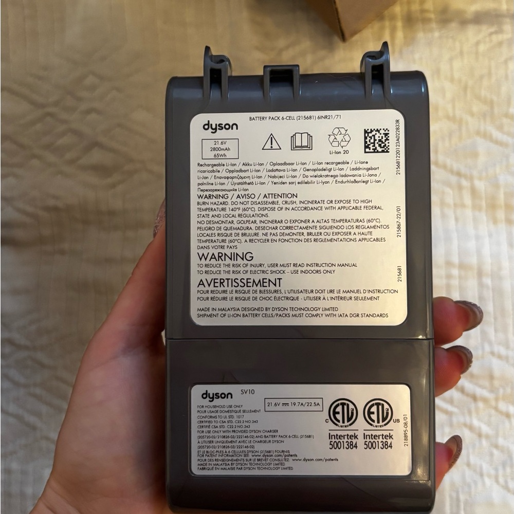 Dyson SV10 Battery in Dark Gray